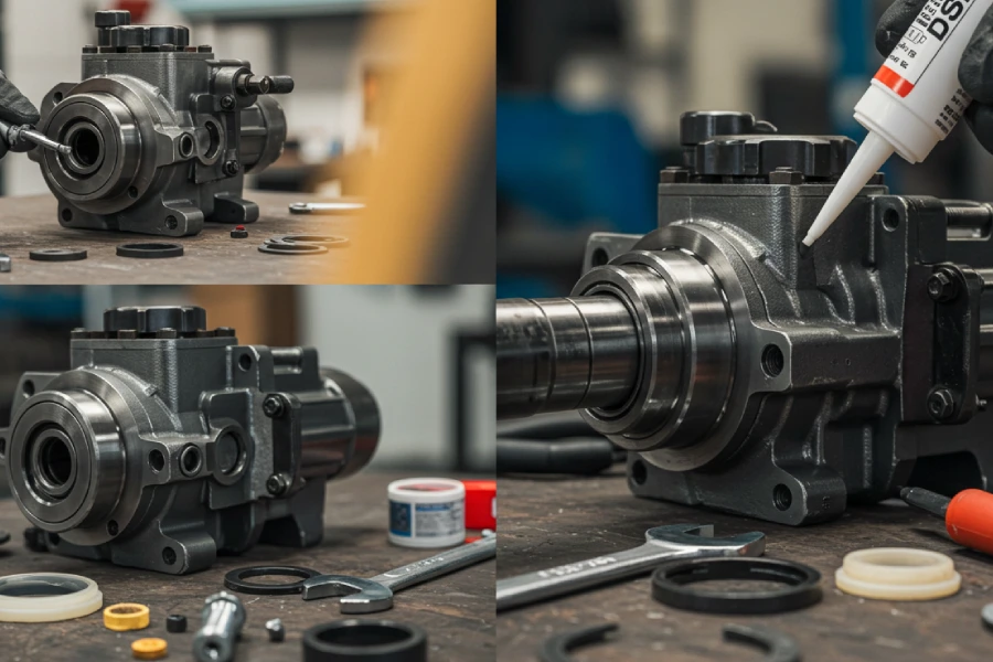 تعمیر نشتی پمپ هیدرولیک