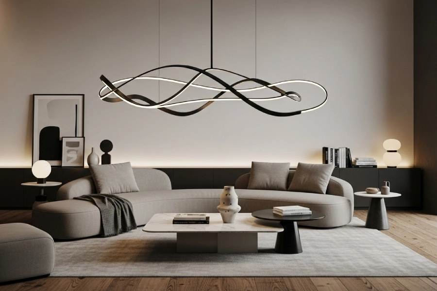 ست کردن لوستر با مبل راحتی