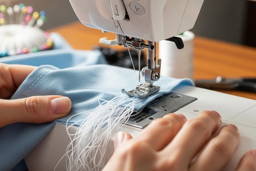 علت جمع شدن نخ زیر چرخ خیاطی