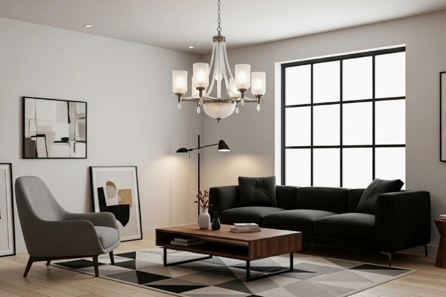 ست کردن لوستر با مبل راحتی