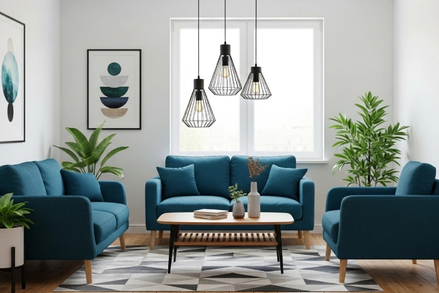 ست کردن لوستر با مبل راحتی