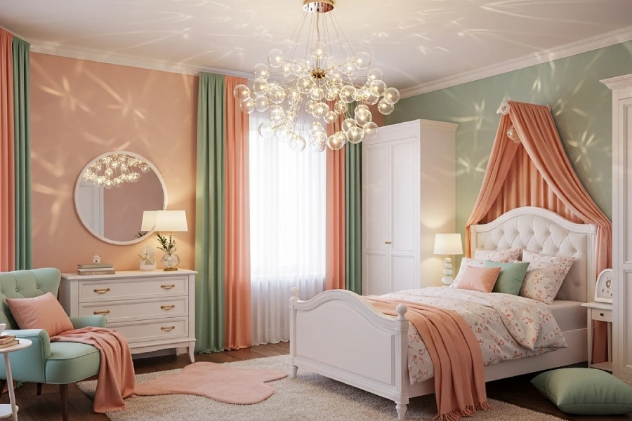 لوستر اتاق خواب دخترانه