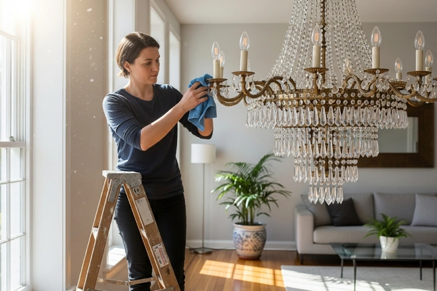 چگونه لوستر را تمیز کنیم؟ راحت ترین راه تمیزکردن لوستر 1 چگونه لوستر را تمیز کنیم؟